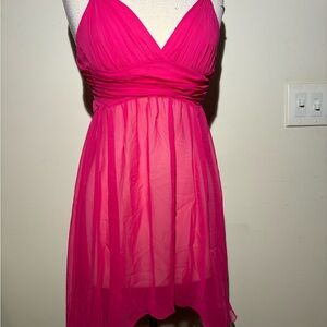 Victoria's Secret Strapless Fuchsia Dress